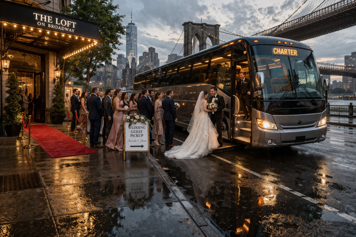 Best charter bus rental for weddings in NYC