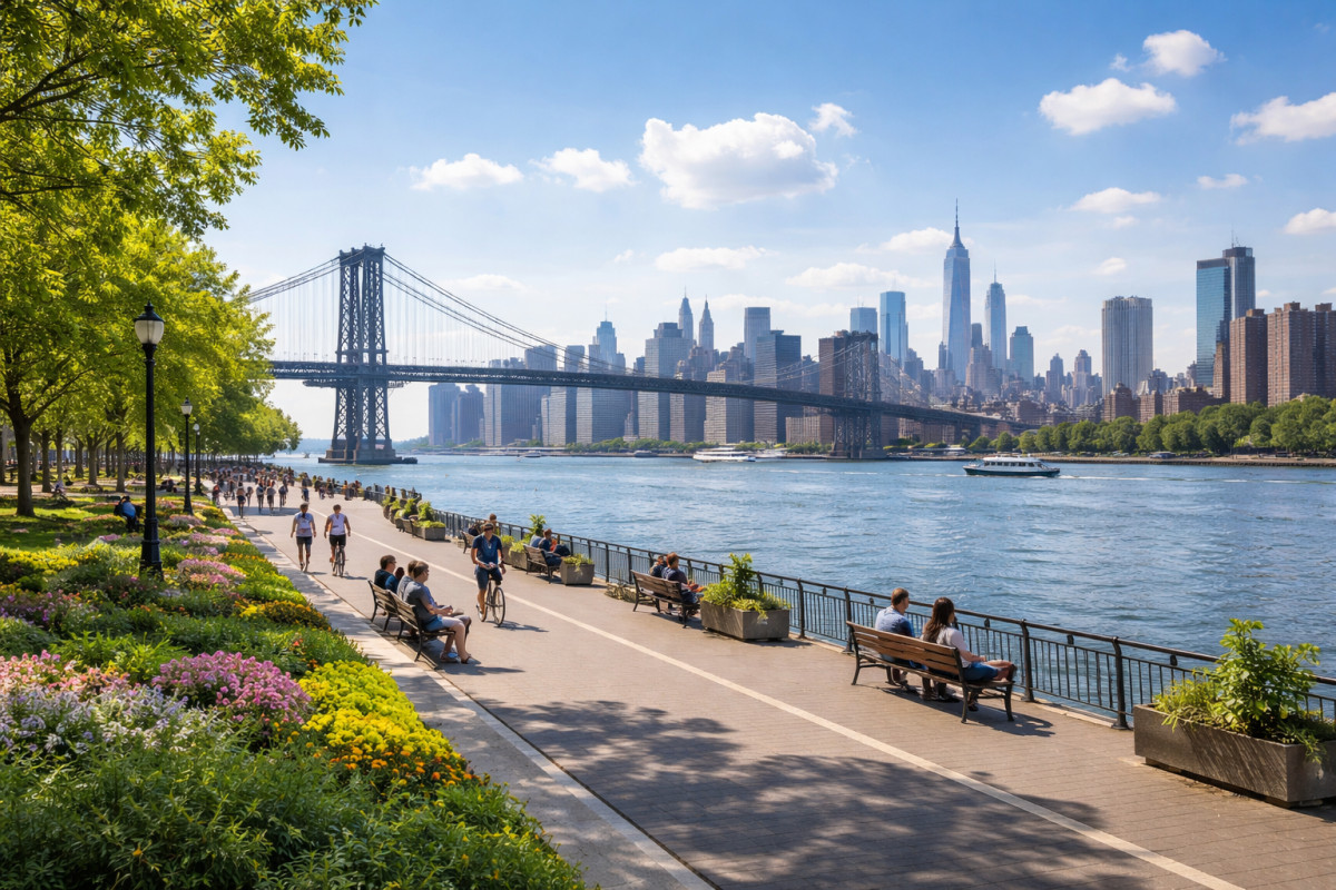 East River Park in Manhattan, New York City