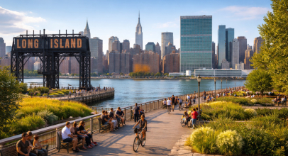 Gantry Plaza State Park in Queens, New York City